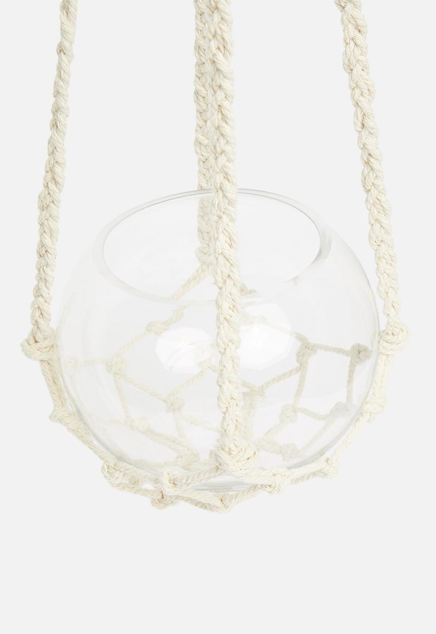 Macrame & Co - Neith macrame hanging planter - natural