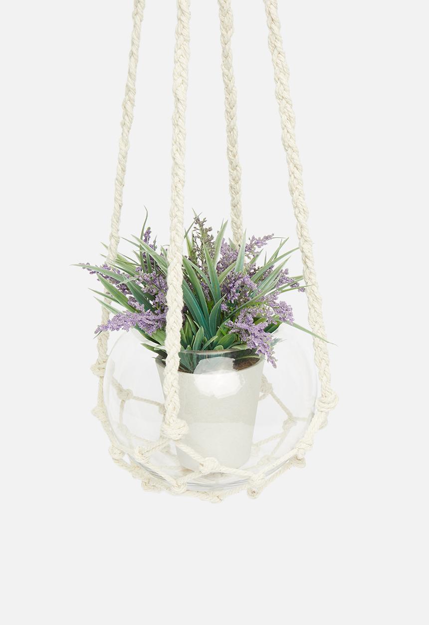 Macrame & Co - Neith macrame hanging planter - natural