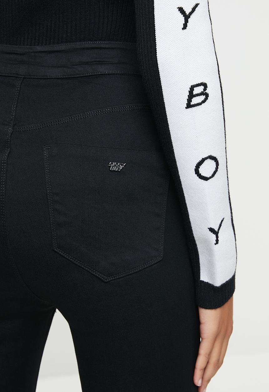 SISSY BOY - Ryder flat front skinny - black