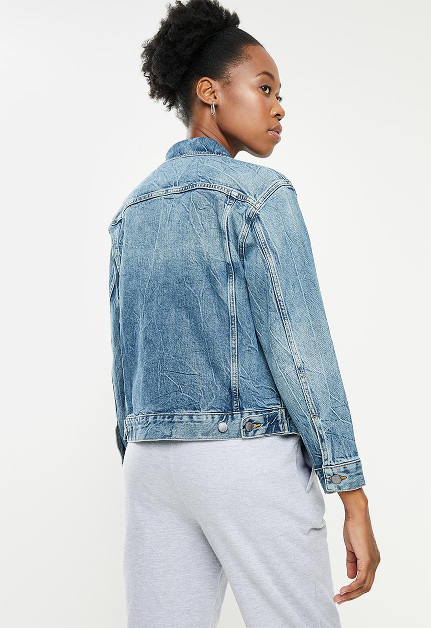 Superdry. - Boyfriend trucker jacket - blondey indigo vintage