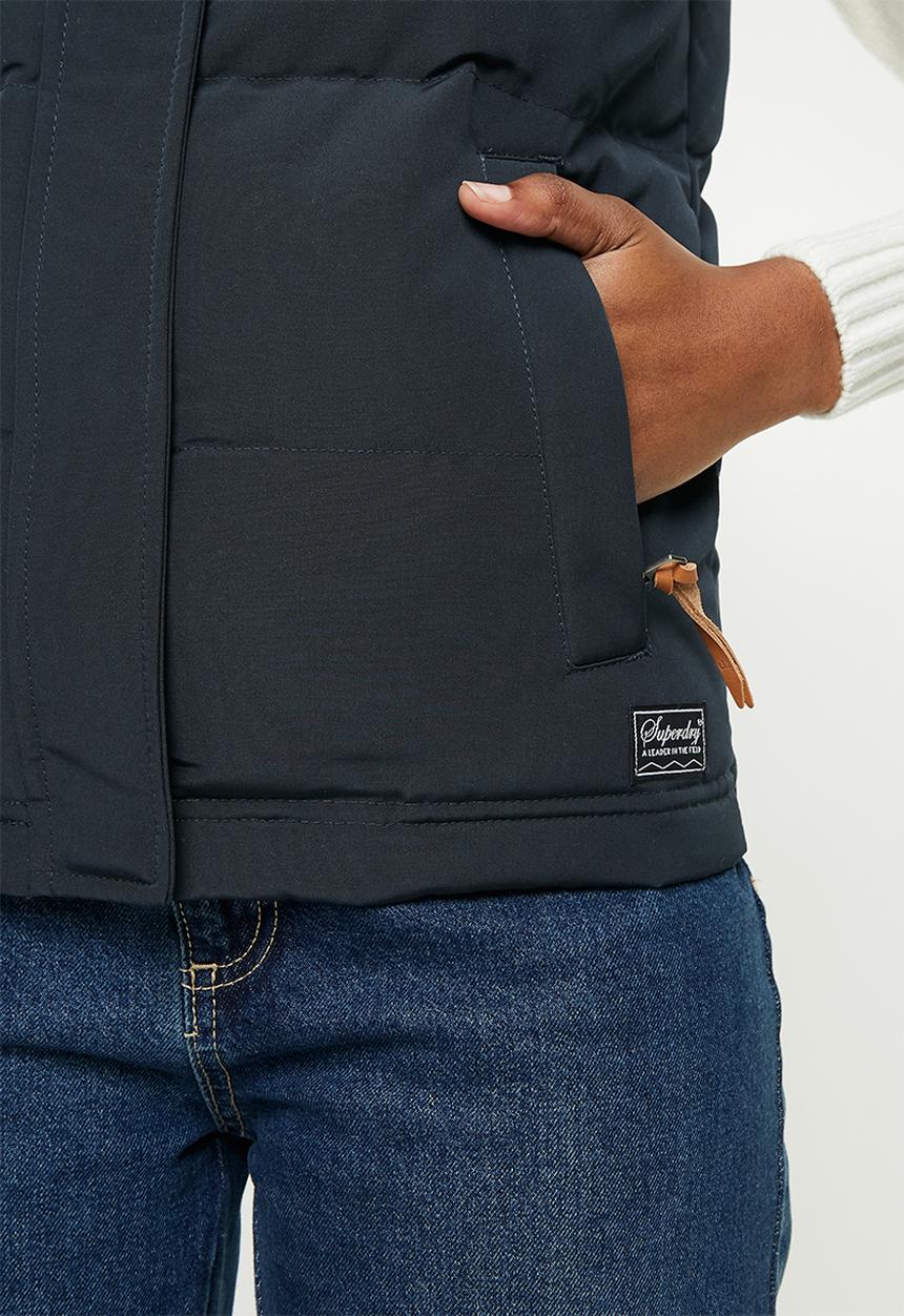 Superdry. - Hooded everest gilet - eclipse navy