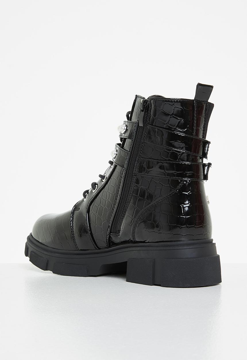 Rock & Co - Zeppelin 2 lace up ankle boot - black
