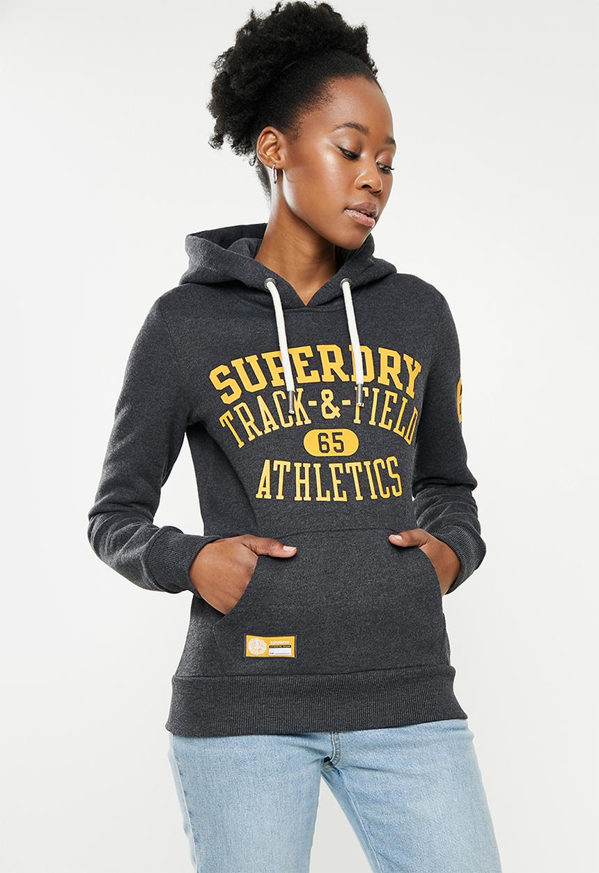Superdry. - T&f hood - charcoal 