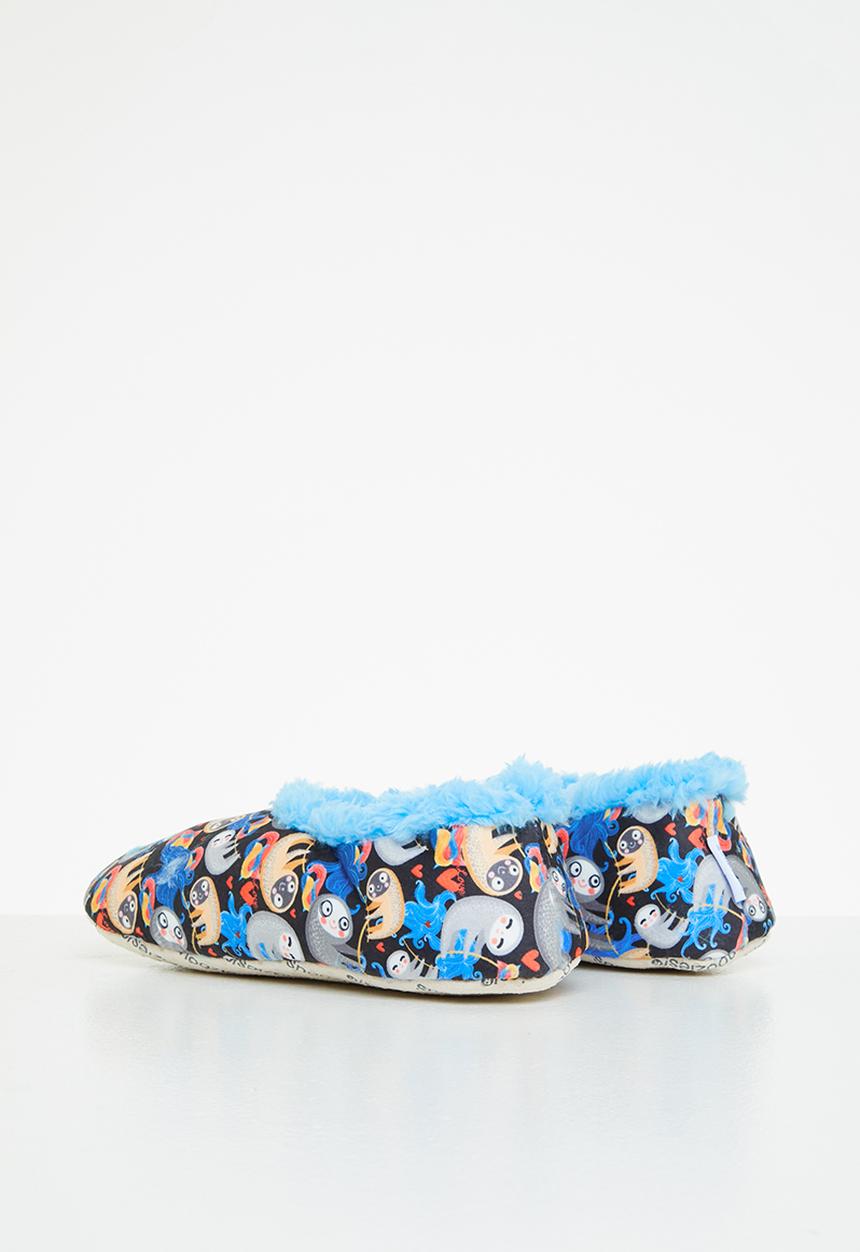snoozies!® - Sloth print snoozies - blue