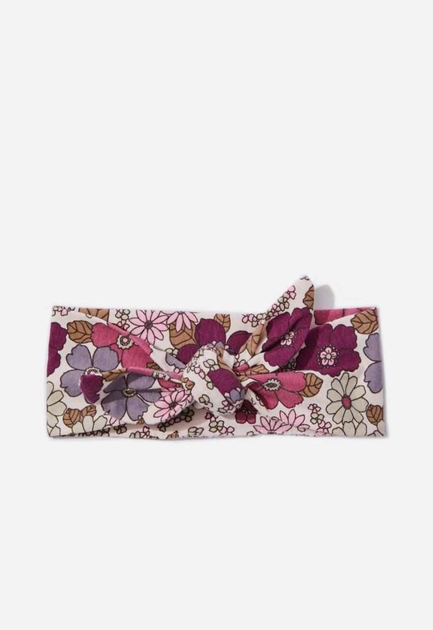 Cotton On - The tie headband - pink & purple 