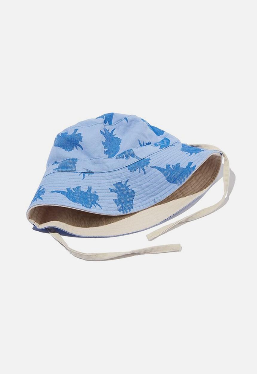 Cotton On - Reversible bucket hat - beige & blue 