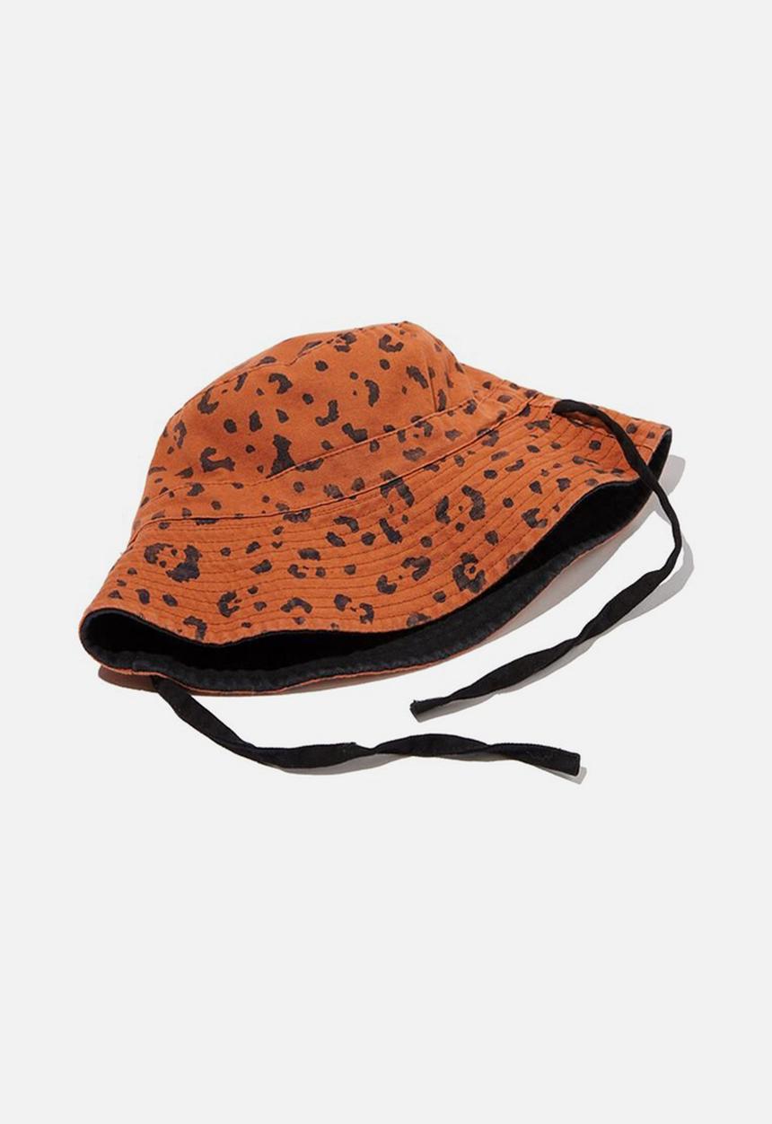 Cotton On - Reversible bucket hat - black & rust 