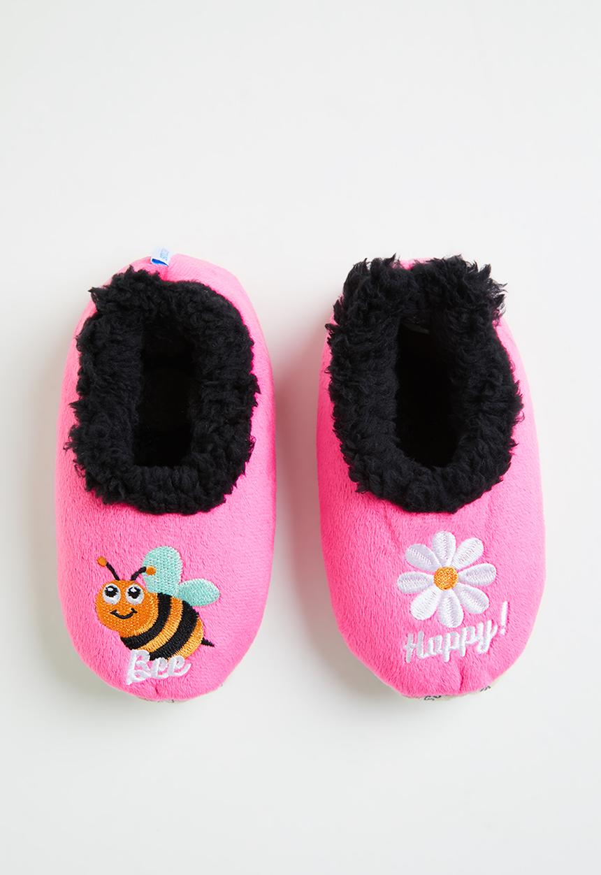 snoozies!® - Bee happy slippers  - pink