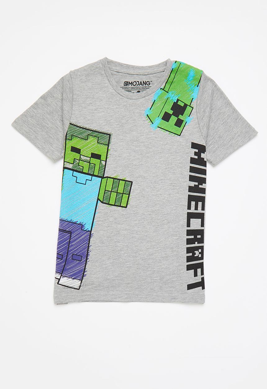 Rebel Republic - Minecraft scribbler tee - grey melange