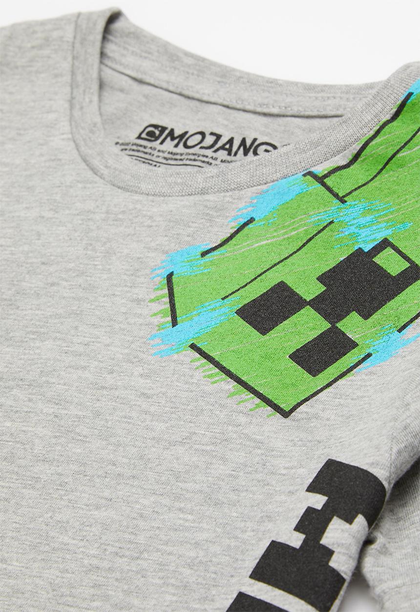 Rebel Republic - Minecraft scribbler tee - grey melange