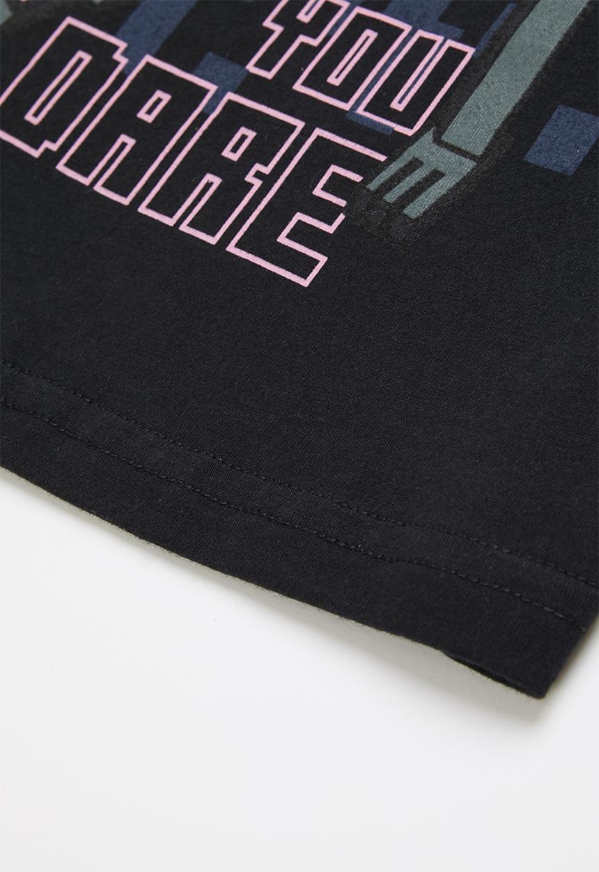 Rebel Republic - Mincraft ender if you dare tee - black