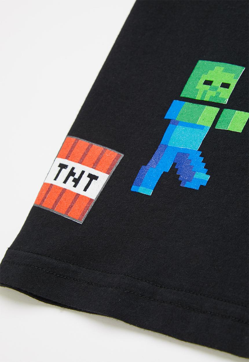 Rebel Republic - Minecraft logo tee - black