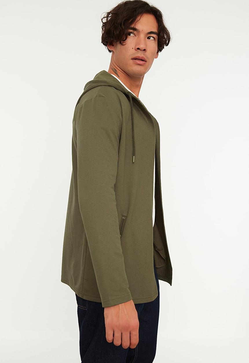 Trendyol - Senzo hooded cardigan - khaki