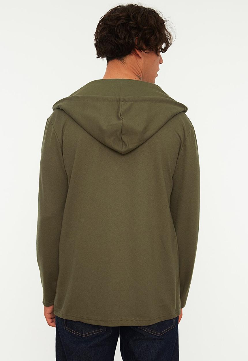 Trendyol - Senzo hooded cardigan - khaki