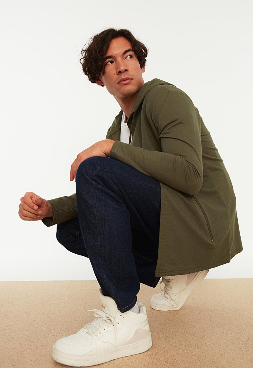 Trendyol - Senzo hooded cardigan - khaki