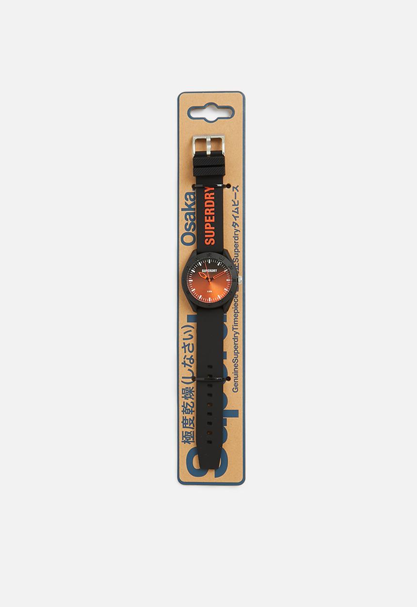 Superdry. - Silicone watch - orange & black