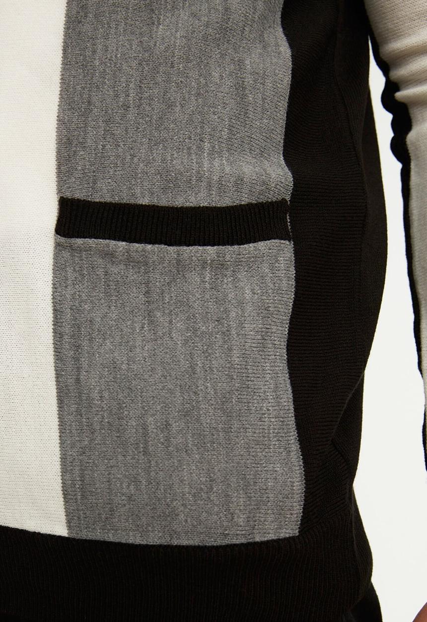 Trendyol - Chez colour block cardigan - black