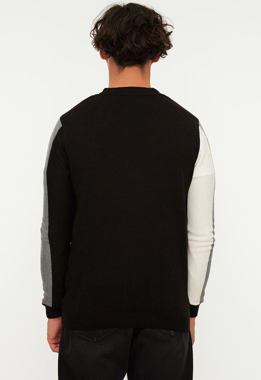 Trendyol - Chez colour block cardigan - black