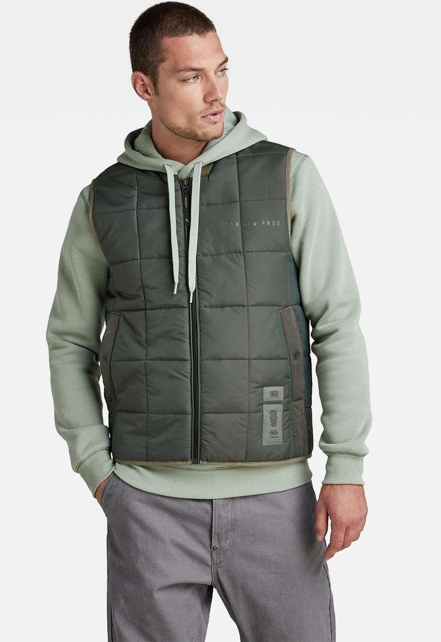 G-STAR - Meefic sqr quilted vest - shadow olive
