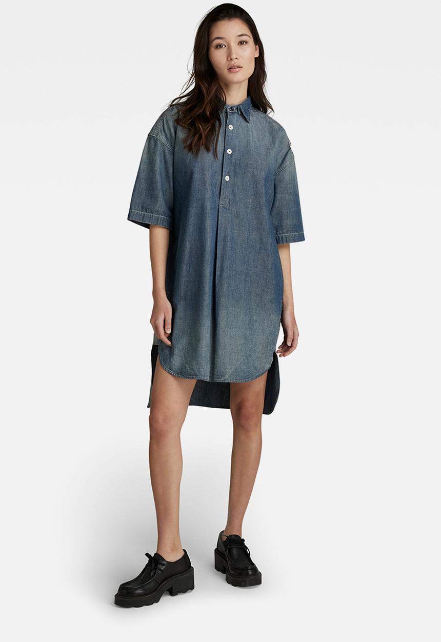 G-STAR - Shirt dress  - antic faded aegean blue