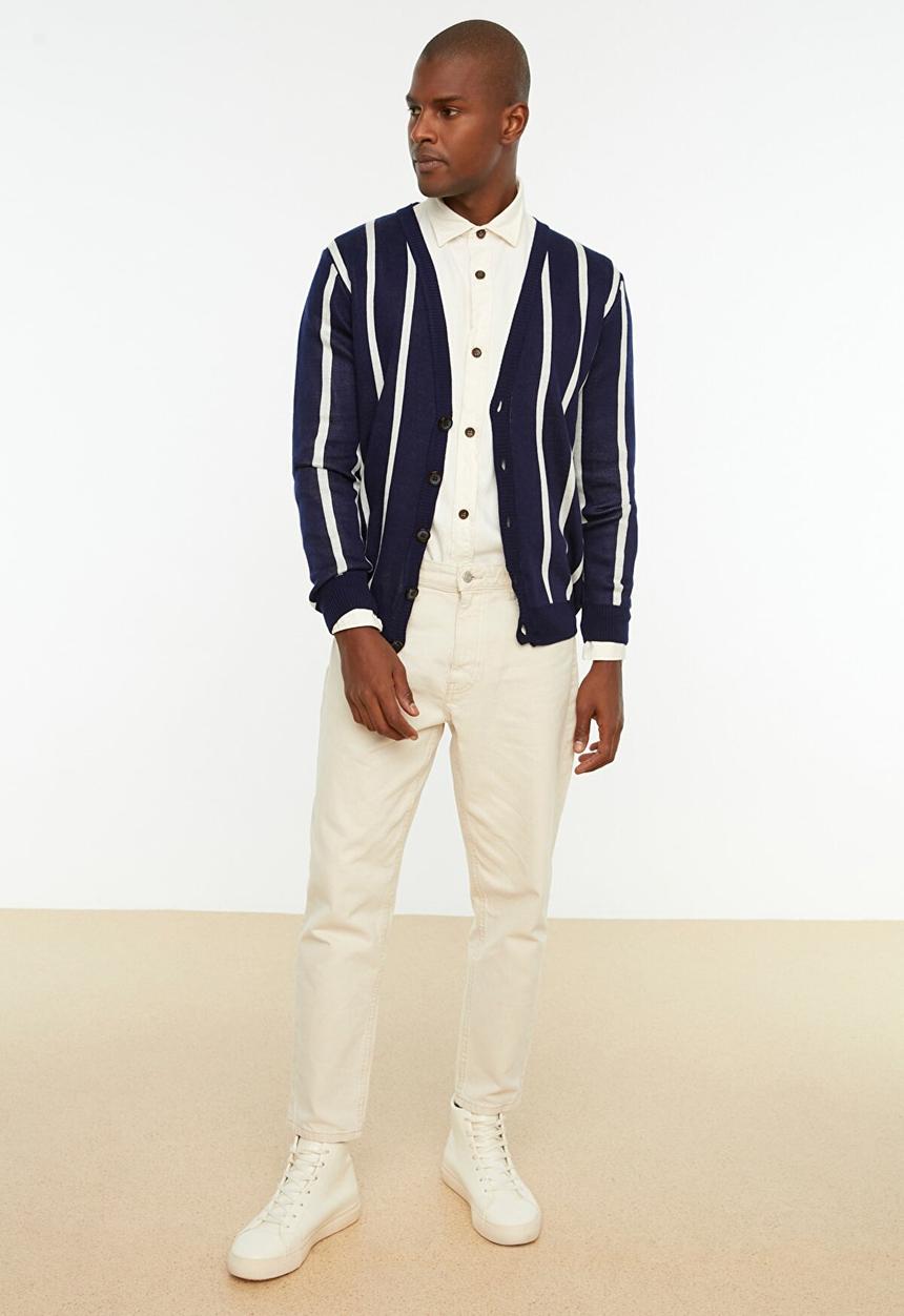 Trendyol - Woza stripe cardigan - navy & white