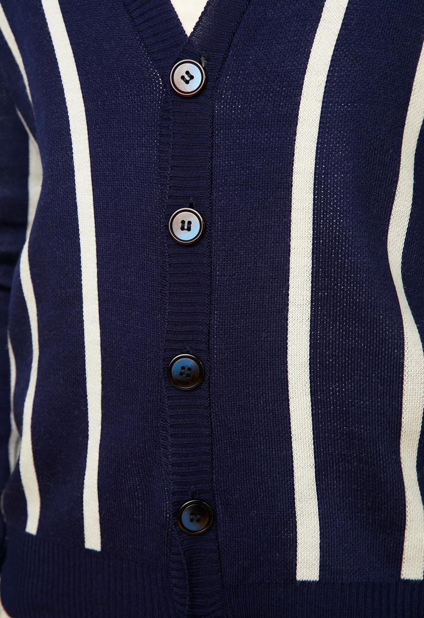 Trendyol - Woza stripe cardigan - navy & white