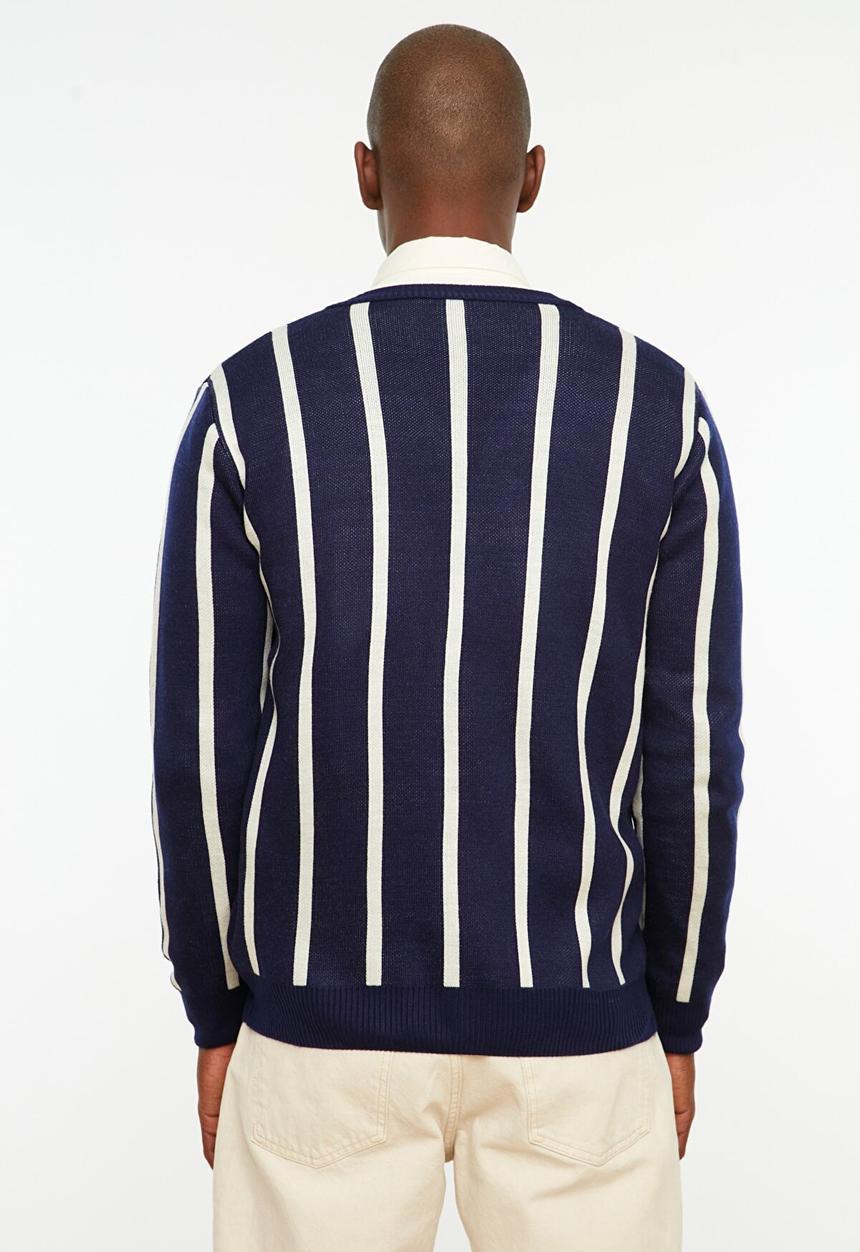 Trendyol - Woza stripe cardigan - navy & white