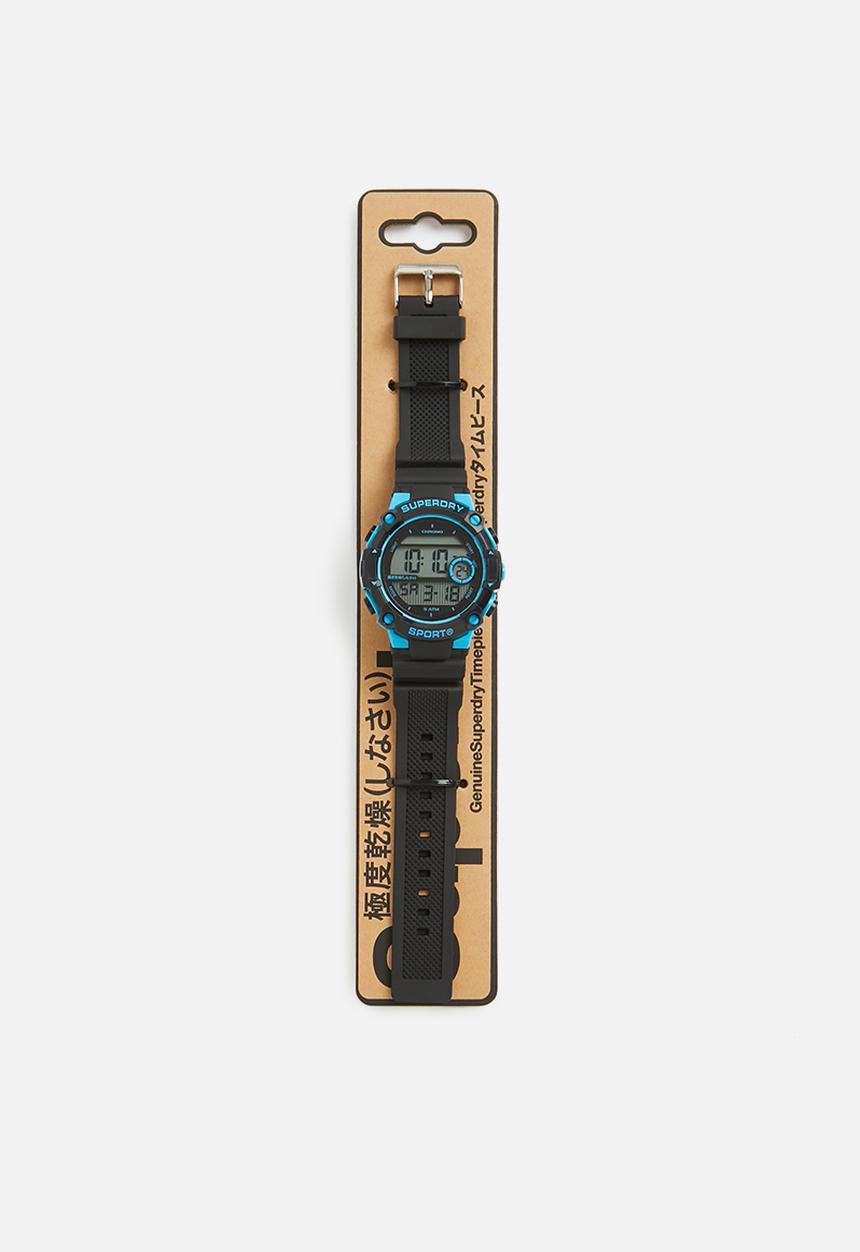 Superdry. - Multi digital watch - black & blue
