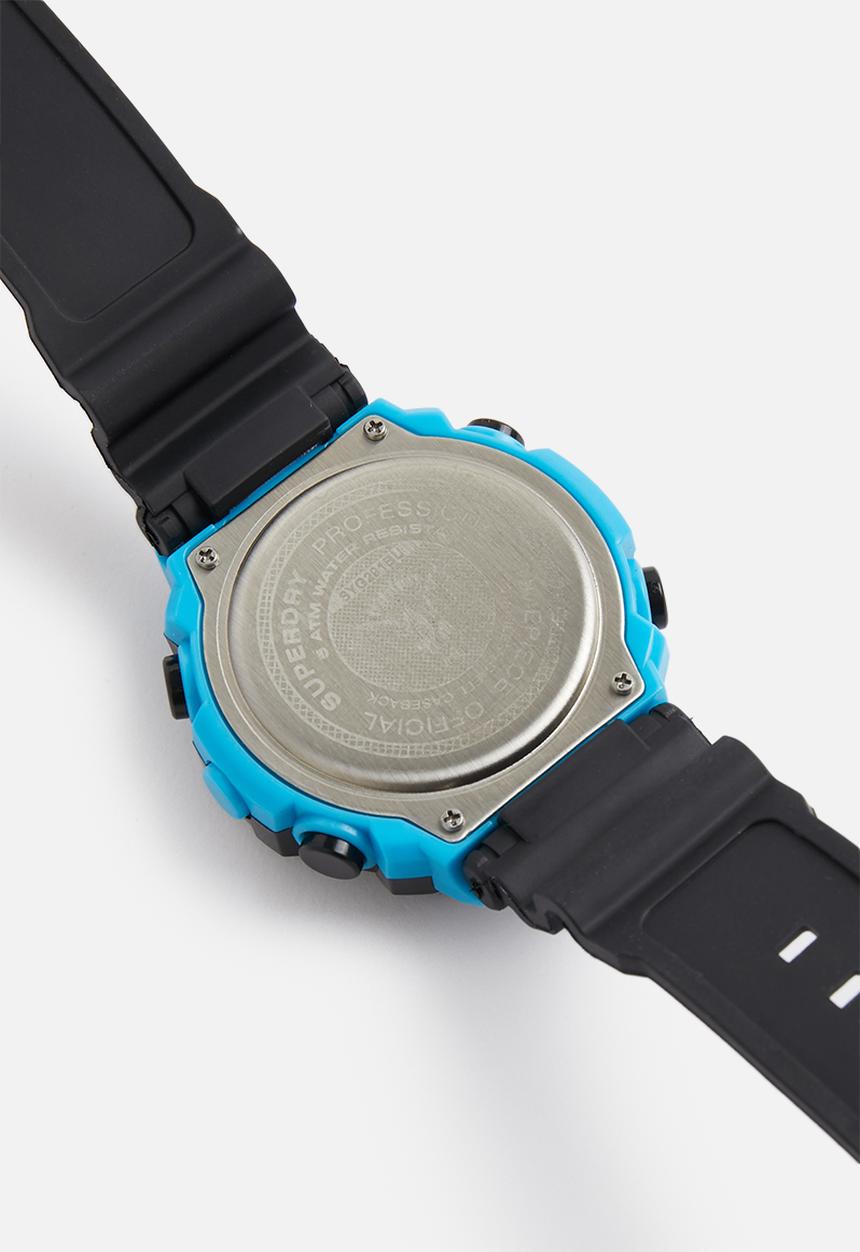 Superdry. - Multi digital watch - black & blue