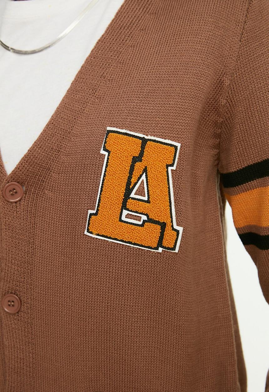Trendyol - College inspired cardigan - camel