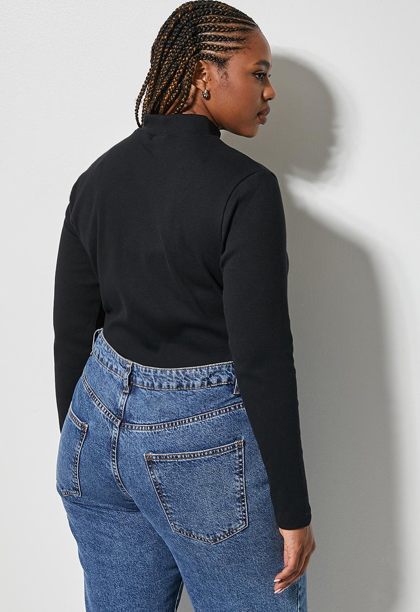 Superbalist - 2 Pack poloneck rib top - black & milk