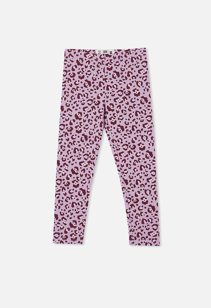 Cotton On - Huggie tights - lilac drop & snow leopard
