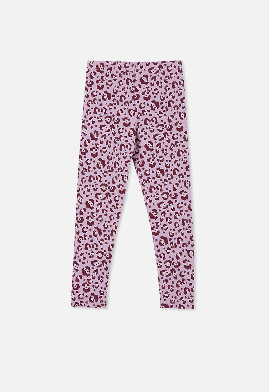 Cotton On - Huggie tights - lilac drop & snow leopard