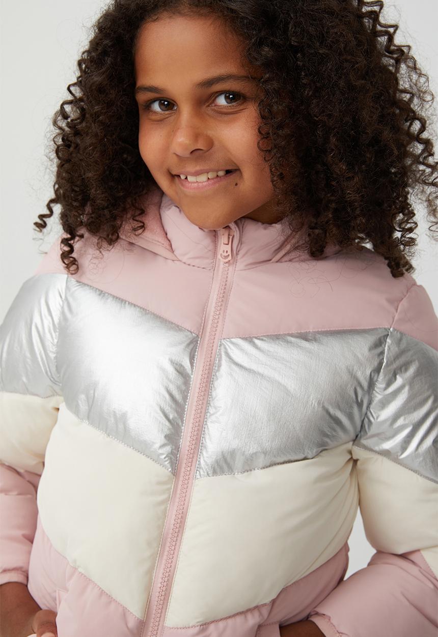 Cotton On - Frankie puffer jacket - zephyr, silver & dark vanilla