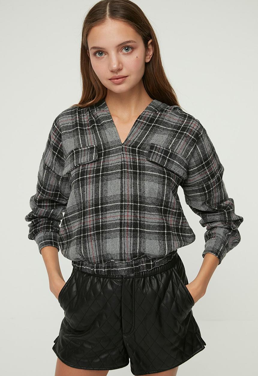 Trendyol - Hooded blouse  - grey
