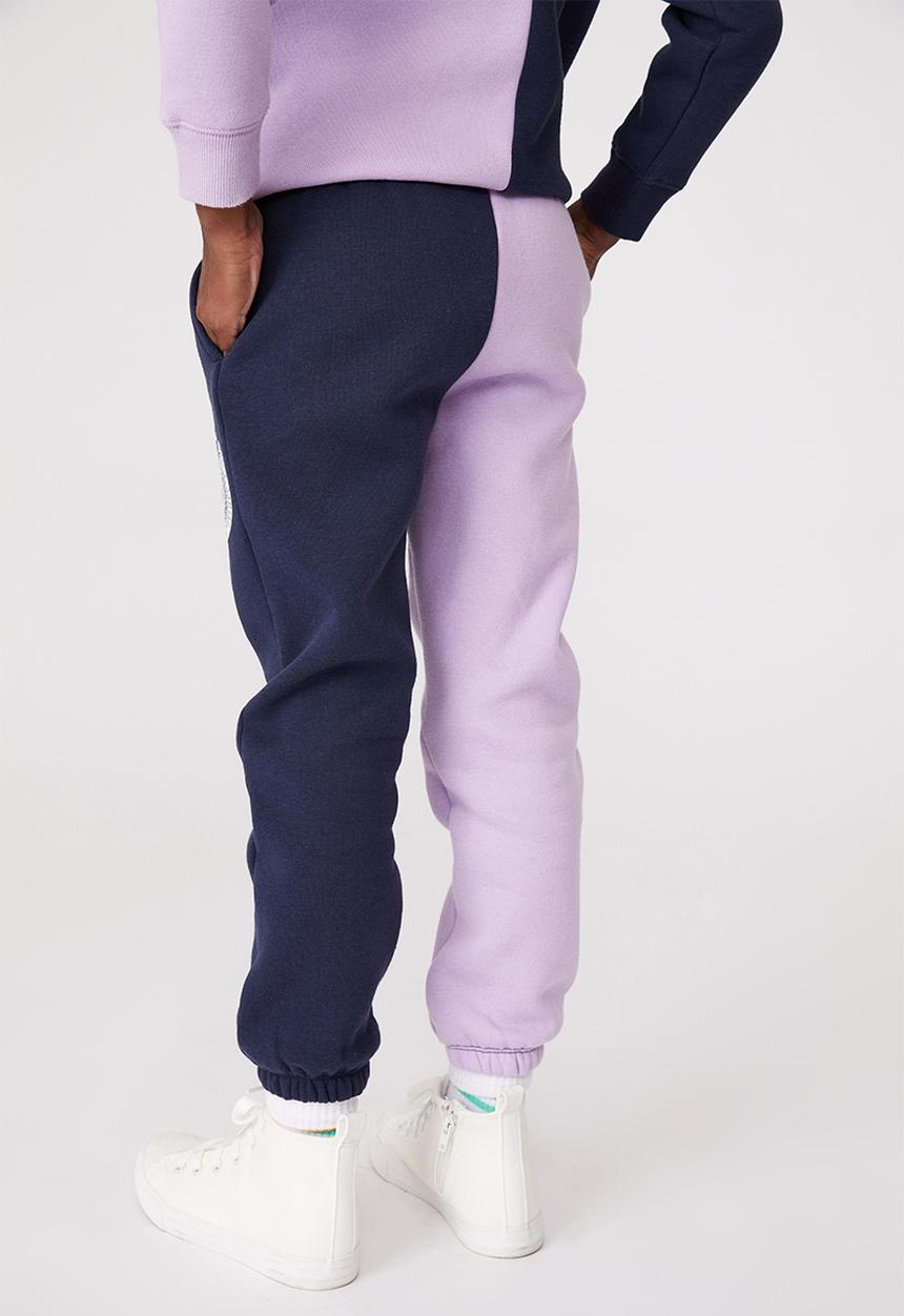 Cotton On - Splice girls trackpant - lilac drop & ohio state