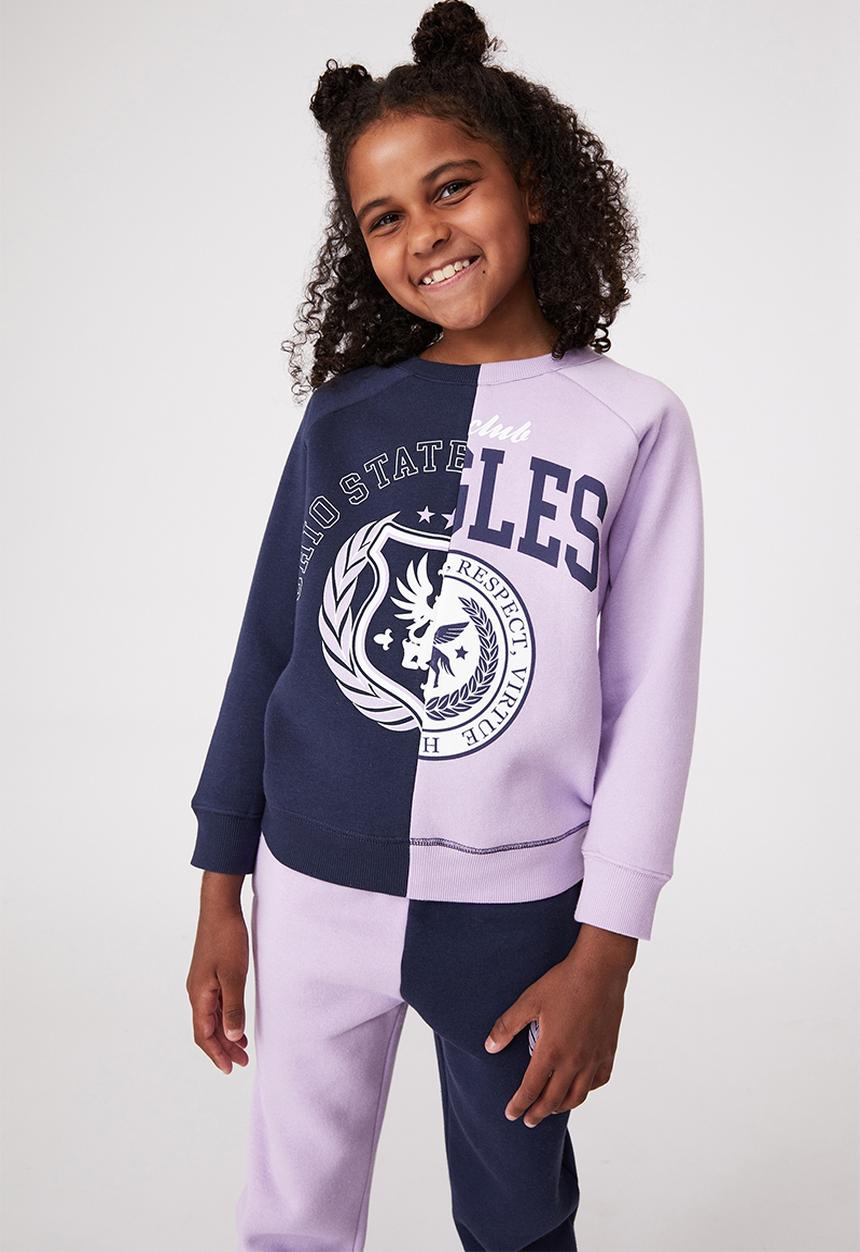 Cotton On - Splice girls crew - lilac drop & ohio state