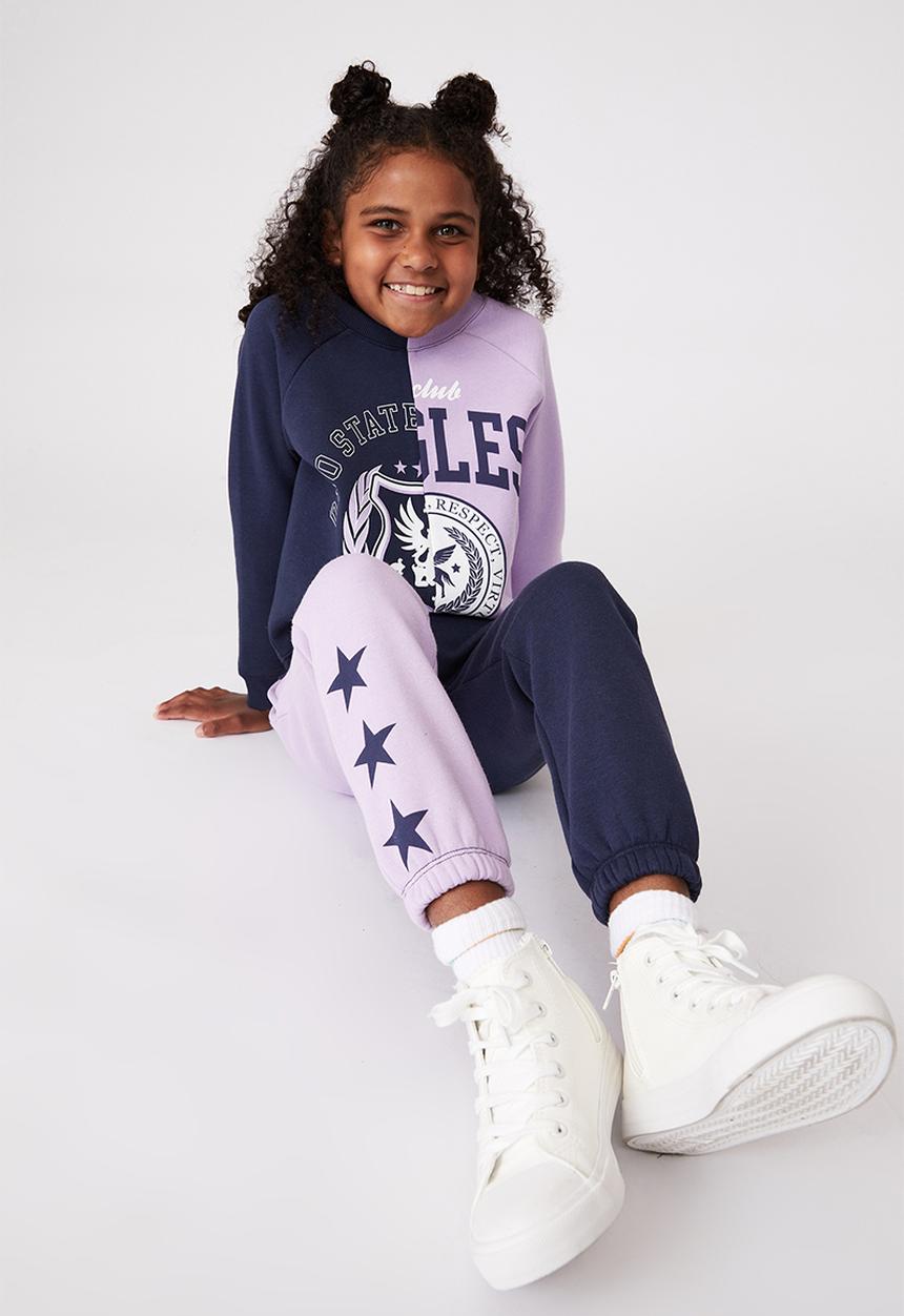 Cotton On - Splice girls crew - lilac drop & ohio state