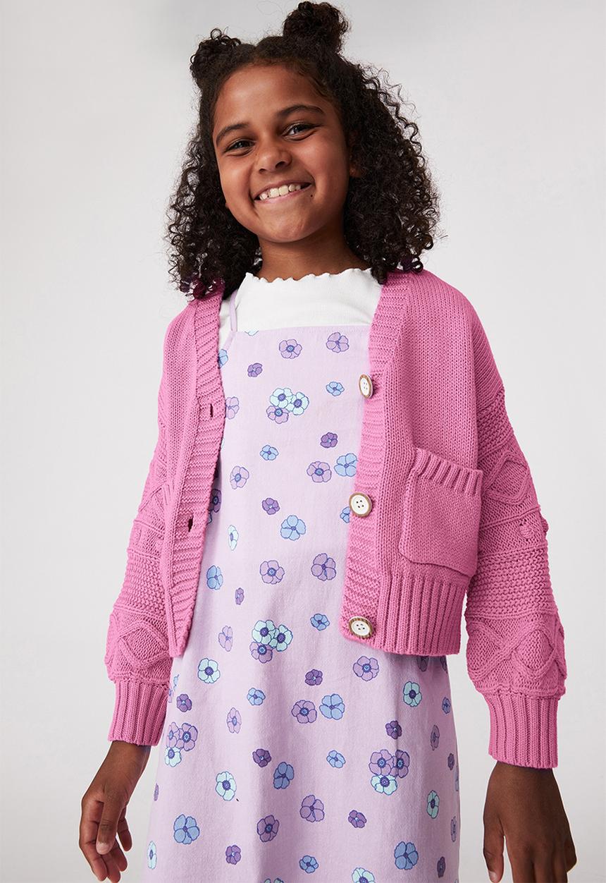 Cotton On - Matilda cardigan - pink gerbera