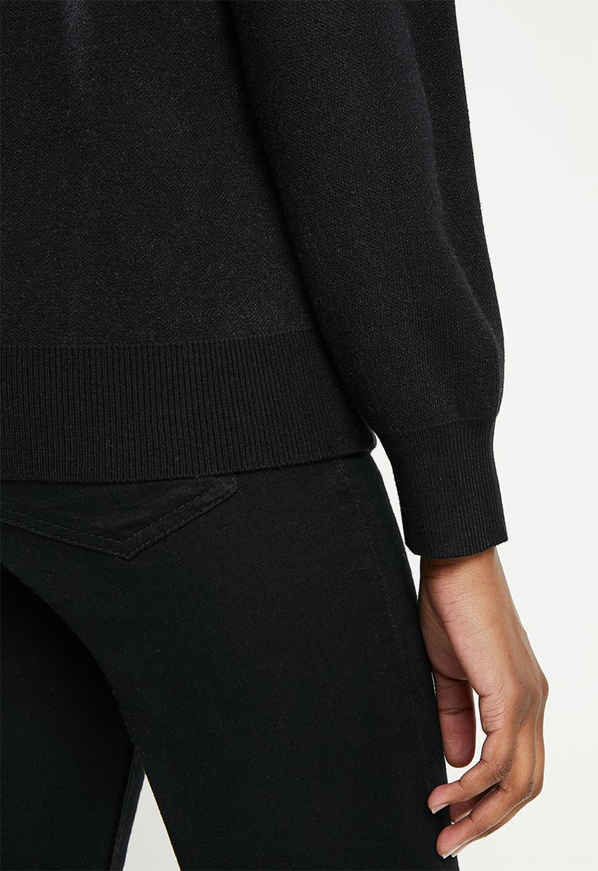 SISSY BOY - Knit sweater with branded front - black & white