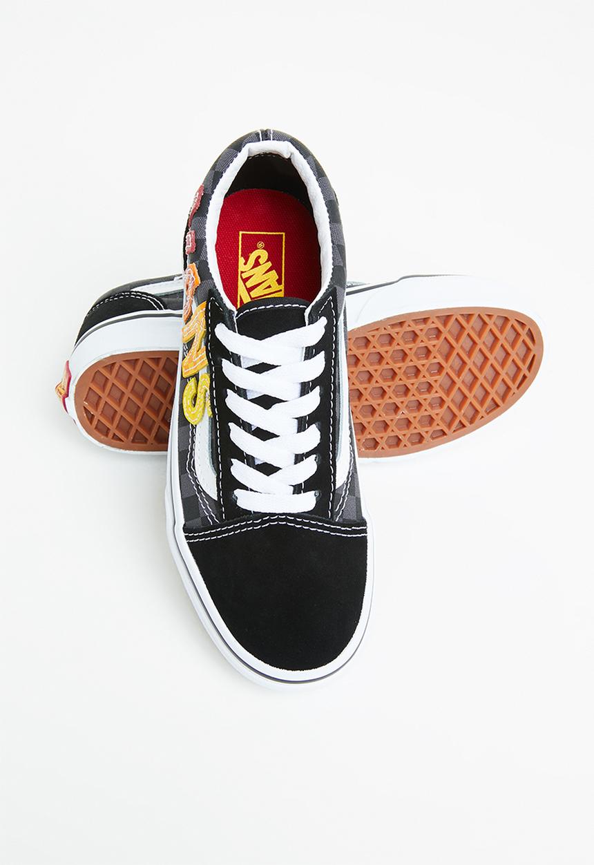 Vans - Uy old skool - (flame logo repeat) black & multi