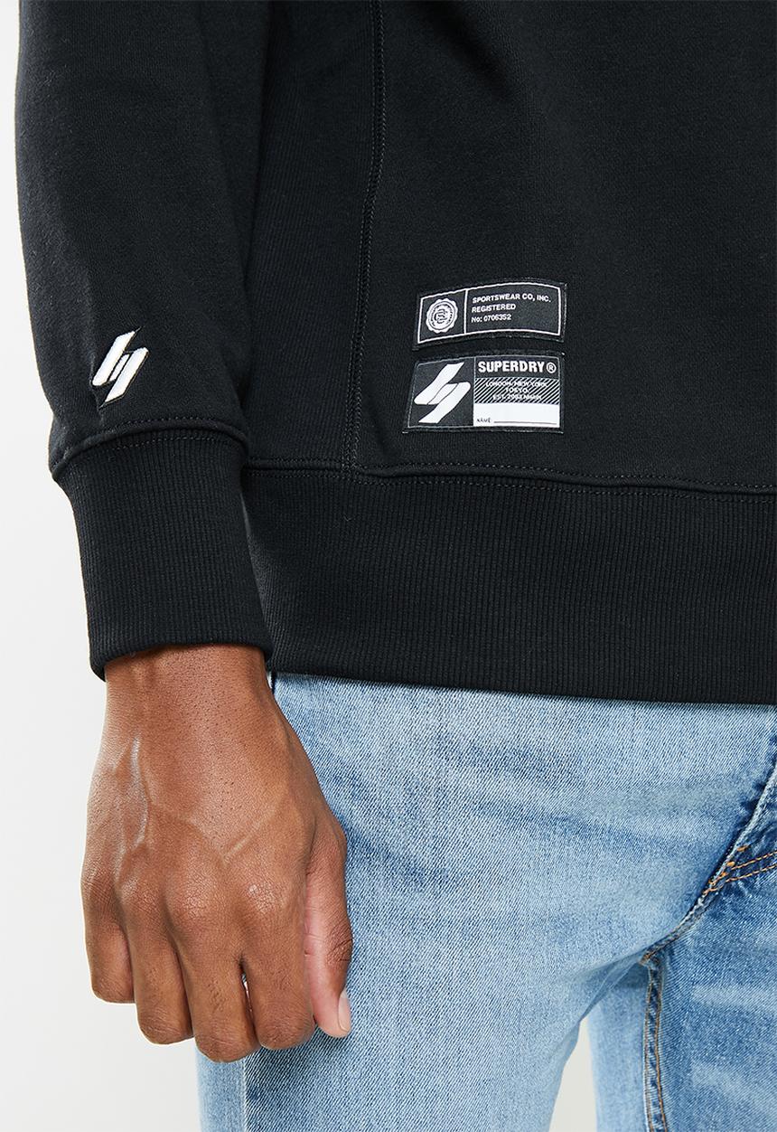 Superdry. - Varsity arch crew - black