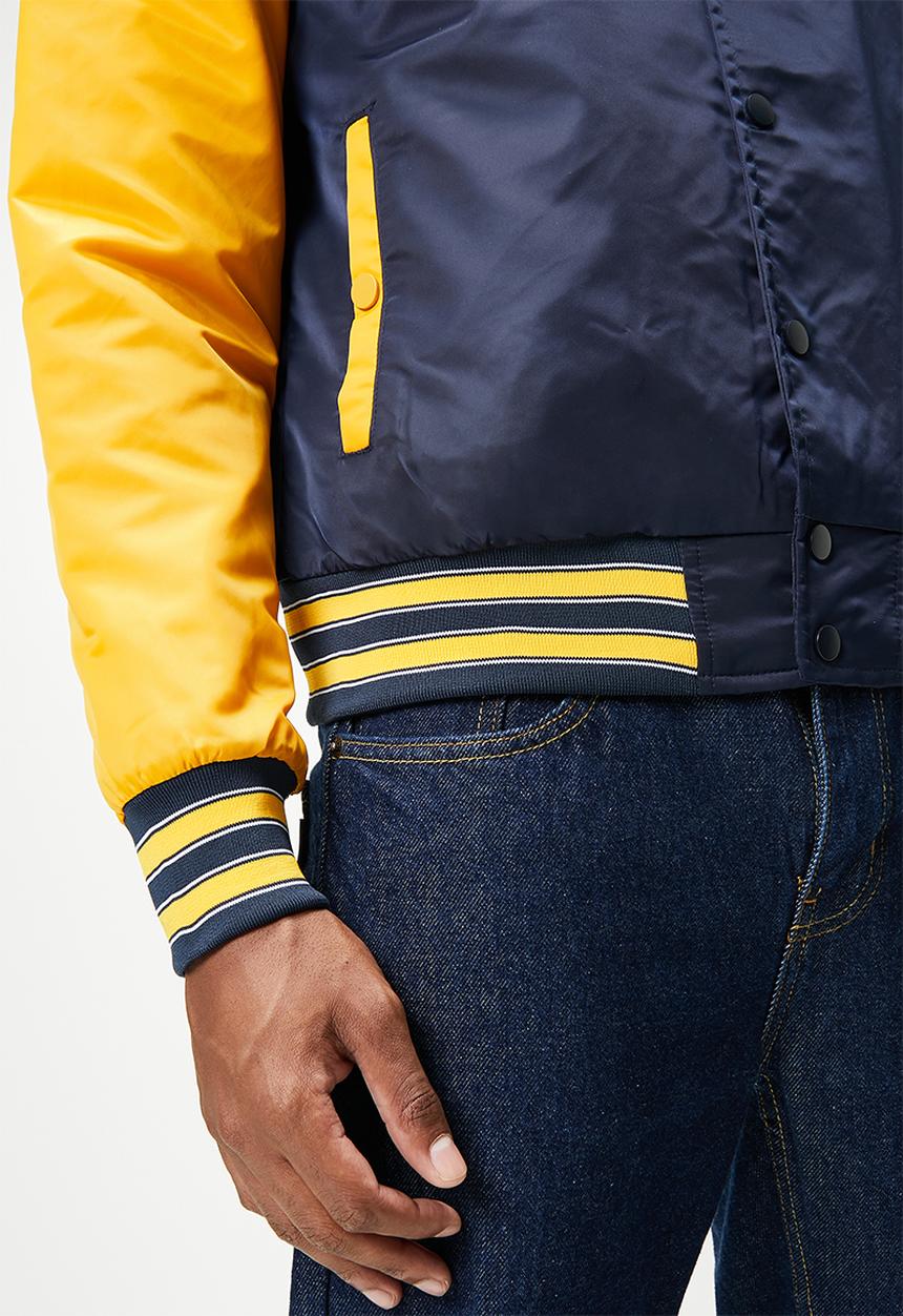 STYLE REPUBLIC - Padded varsity bomber jacket - navy & mustard