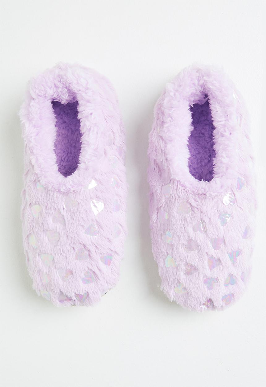 snoozies!® - Soft heart slipper - mauve