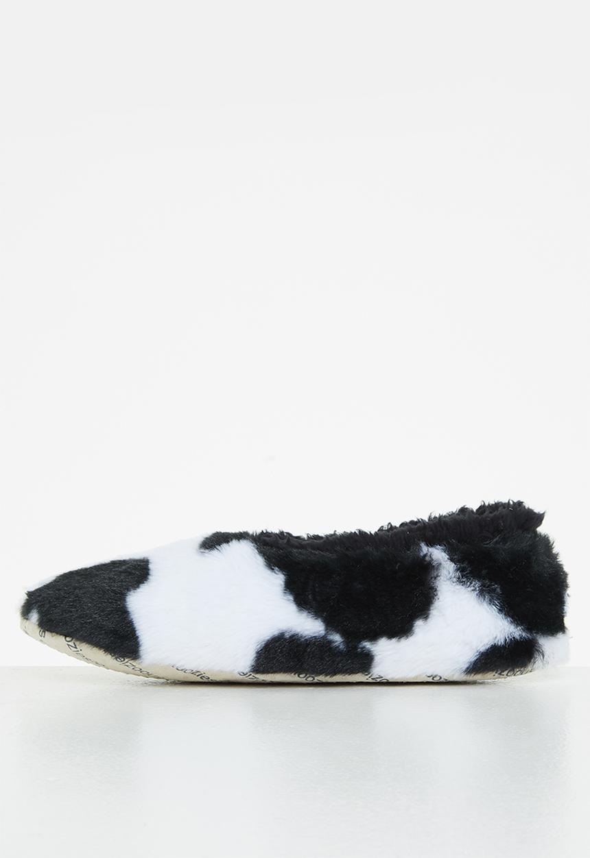 snoozies!® - Moo slipper - black & white