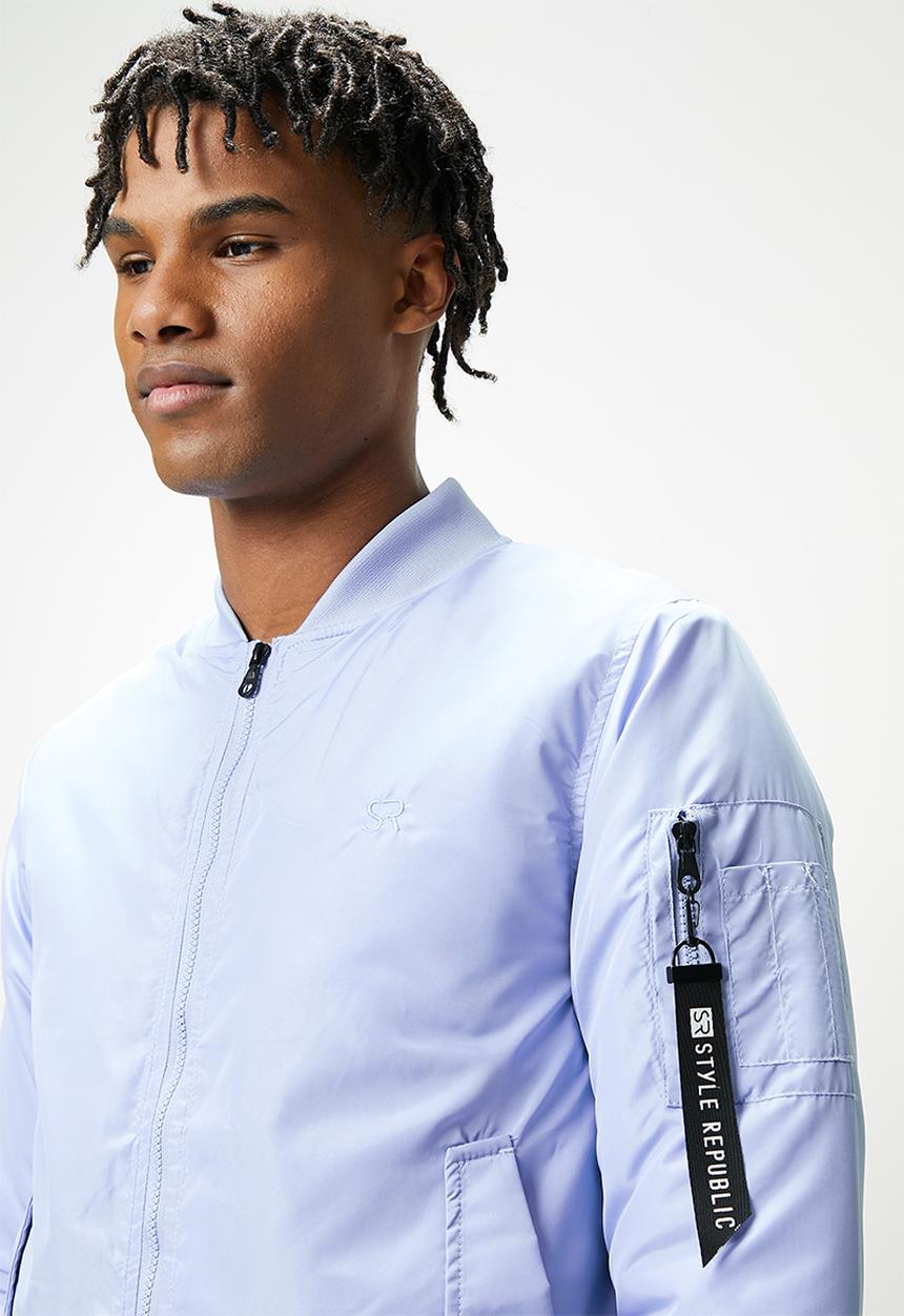STYLE REPUBLIC - Padded ma1 bomber jacket - dusty blue