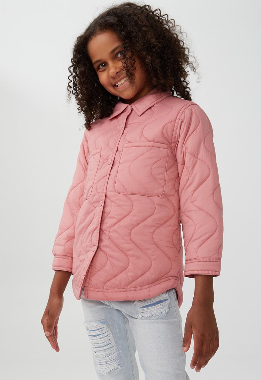 Cotton On - Jamie quilted shacket - musk rose