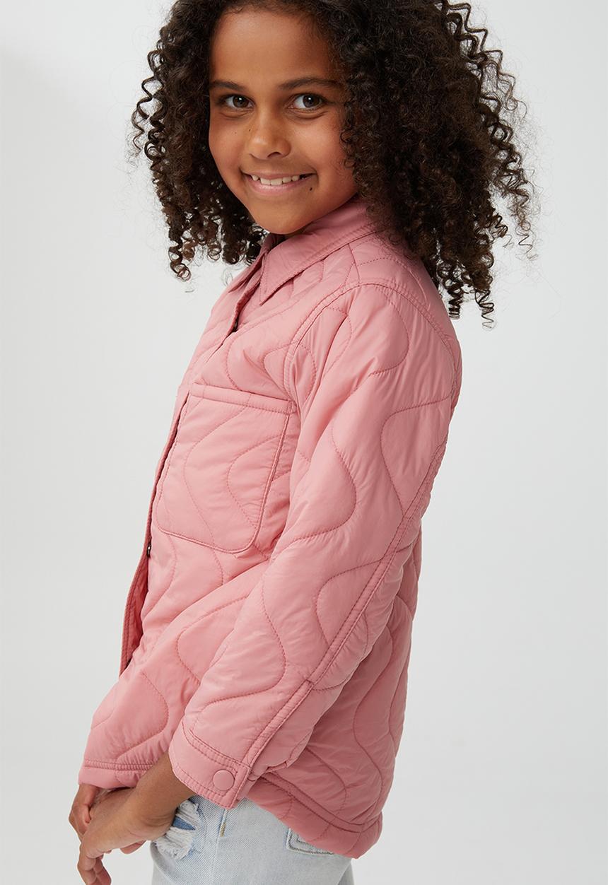 Cotton On - Jamie quilted shacket - musk rose
