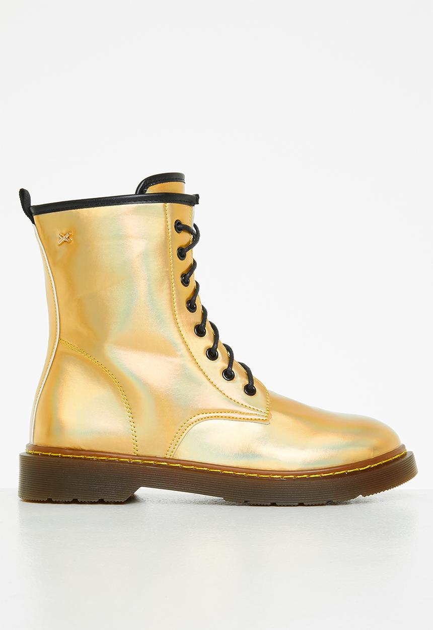 Rock & Co - Krush 1 lace up ankle boot - yellow