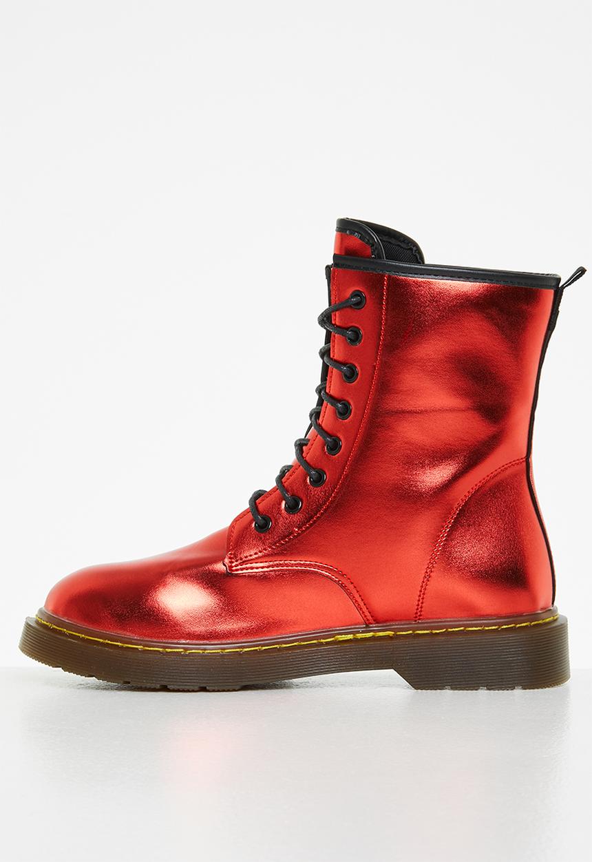Rock & Co - Krush 1 lace up ankle boot - red